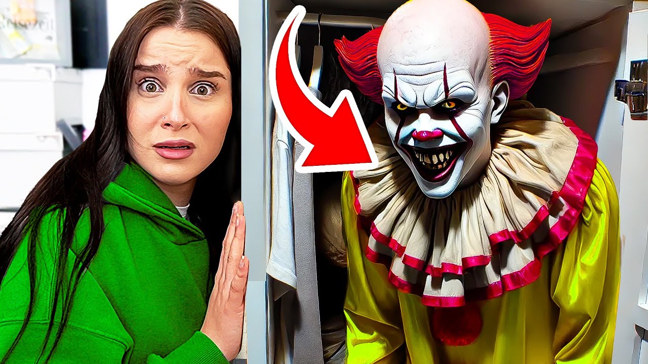 HORROR CLOWN Versteckt sich im Schrank ! 🤯🎈(Geheimes-Zimmer) - Celina
