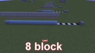 1-8 block jump (use ice + trapdoor) [ Minecraft ]