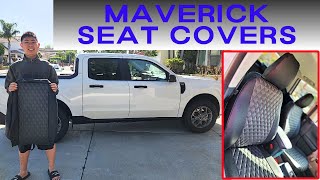 I got tired of the cloth seats and so I got some good leather seat covers! 2022 Ford Maverick