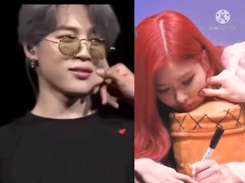 Someone pinching my baby mochi and baby rosé's chubby cheeks😳#jimin #rosé #jirose #blackpink #bts
