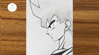 How to draw Goku | Goku Ultra Instinct drawing step by step || Anime character drawing video