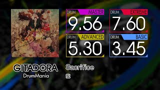 【GITADORA】 Sacrifice (MASTER ~ BASIC) Drum