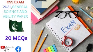 CSS 2021,General science and Ability paper MCQs|SOLVED PAPER OF GSA CSS 2021 EXAM | FPSC,KPPSC,PPSC