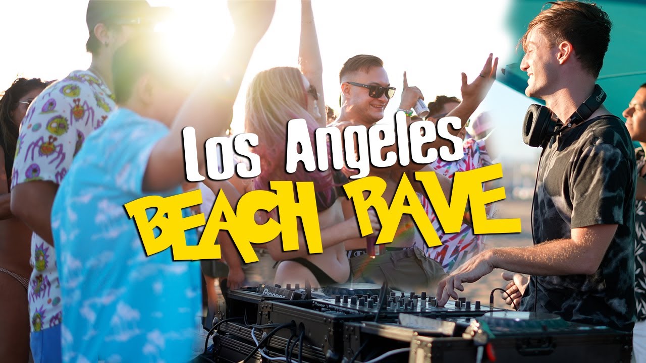FOUND A RANDOM BEACH RAVE In LA!! - YouTube