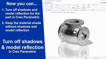Turn off shadows and model reflection for the part in Creo Parametric