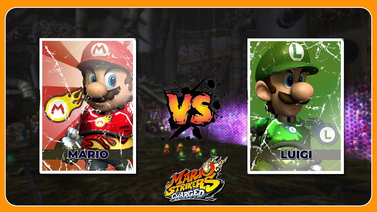 Mario Strikers Charged - Mario vs Luigi  (CPU Match)