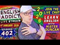 English Addict Episode 402 LIVE STREAM SUNDAY 4th JANUARY 2026 Listen Chat Learn English English Addict Episode 402 LIVE STREAM SUNDAY 4th JANUARY 2026 Listen Chat Learn English