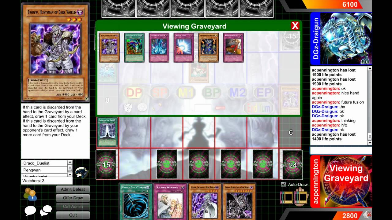 DuelistGroundz Championship Series: Dark World vs. Disaster Dragon (r3 g3)