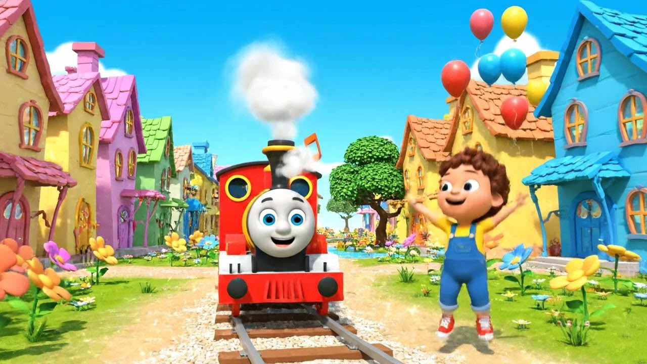 Five Tiny Trains Explore Dream Town 🚃 | Nursery Rhymes for Kids & Baby Songs