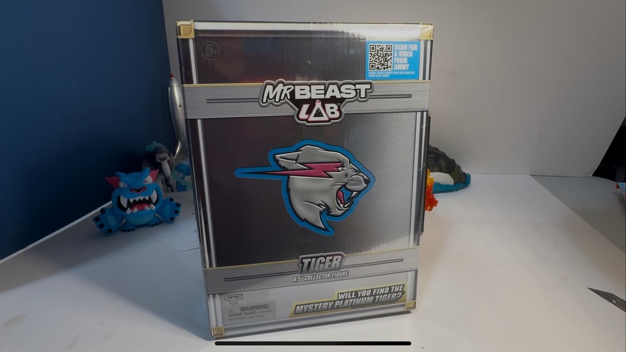 Opening Up Mr Beast Lab. 6.5” Tiger Collectible Figure - YouTube
