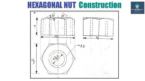 How to Draw Hexagonal Nut