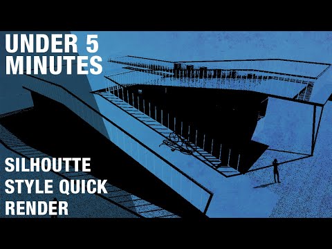 FAST minute Concept Silhouette Architecture render in Photoshop FAST minute Concept Silhouette Architecture render in Photoshop