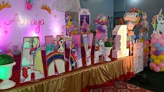 Unicorn Theme Party 1St Birtay