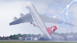 Airbus A380 Pilot Attempted To Take Off Vertically In The Storm, Then This Happened [XP11]