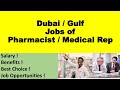 Dubai / Gulf Jobs of pharmacist v/s Medical Rep. What is best, with maximum benefits and return in..