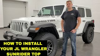 HOW TO INSTALL YOUR JEEP WRANGLER JL SUNRIDER TOP BONUS AT THE END