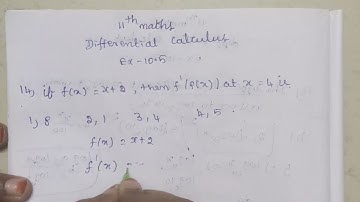 11th maths chapter 10 differential calculus exercise 10.5 sum 14