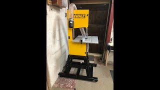Making a mobile base for the Dewalt 876 bandsaw