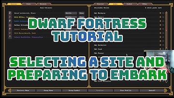 Dwarf Fortress Tutorial, Selecting a Site and Preparing to Embark