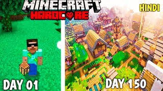 I Survived 150 Days in deep Dark Only World in Hardcore Minecraft (Hindi)