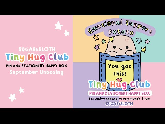 Tiny Hug Club Subscription Box - September Emotional Support Potatoes Box -  Official Unboxing 