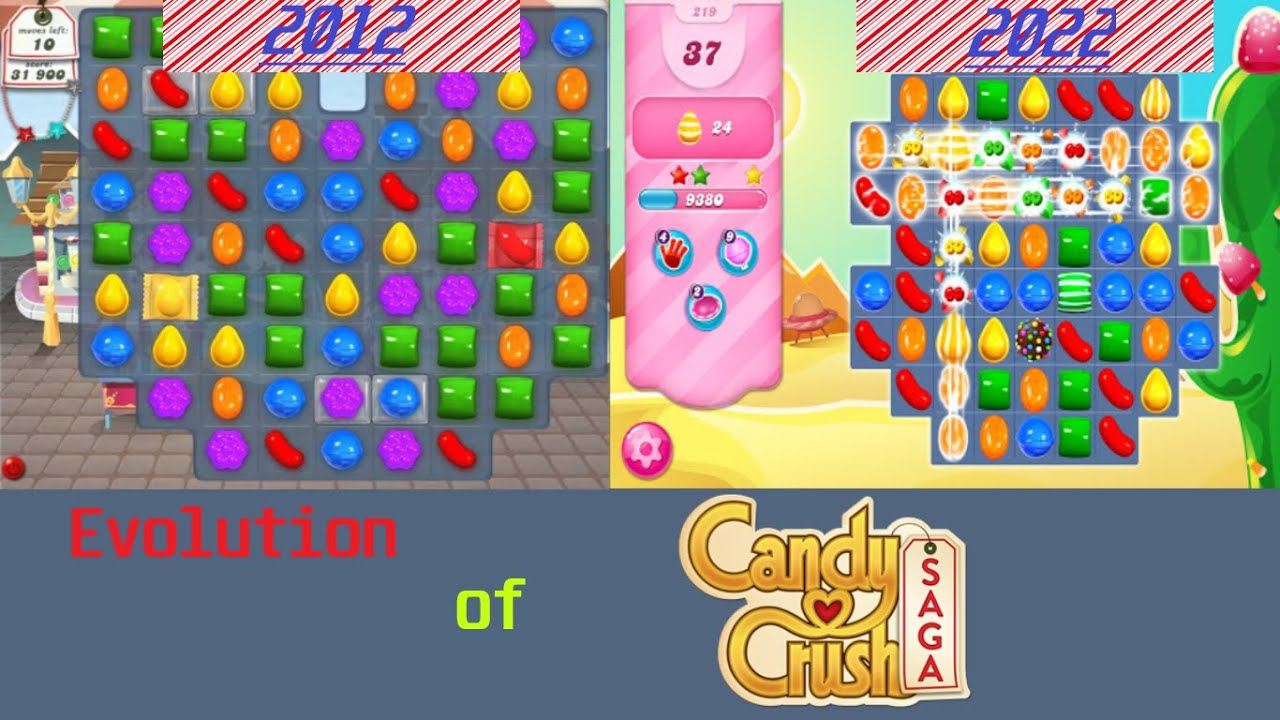 🍬 Evolution of Candy Crush Saga 2012-2022 