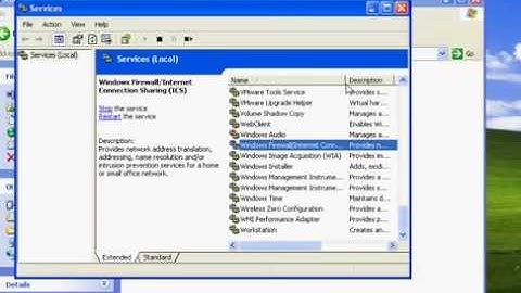 Manually Disable Windows Firewall in XP