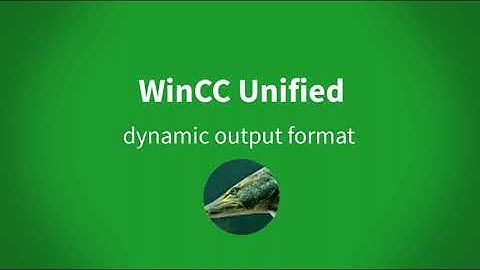 WinCC Unified: how to create a dynamic output format