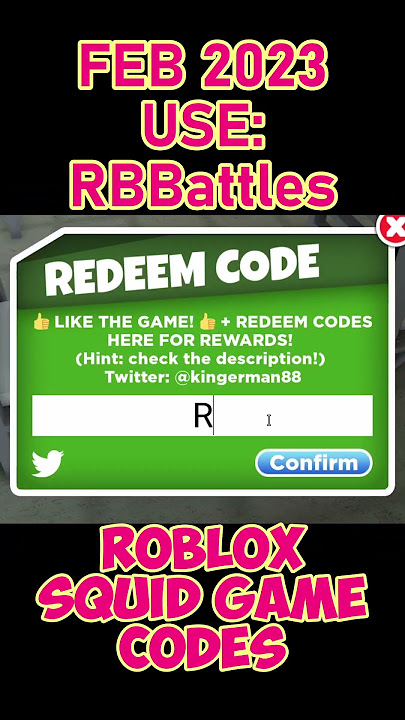 Roblox Squid Game Codes Today 2 January 2022