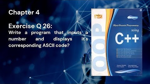 Object-Oriented Programming using C++  Chapter 4 Exercise Question 26|Tasleem Mustafa |Tariq Mahmood
