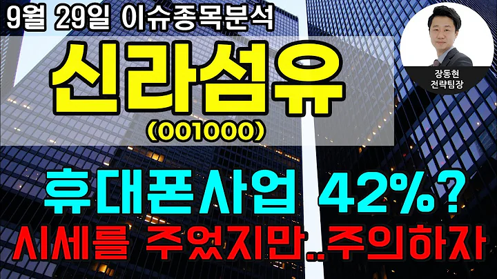 신라섬유(001000) - 휴대폰사업 42%? 시세를 주었지만..주의하자!