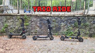 Yume Hawk x Skycore Rs3 X Kaabo Wolf King GT Trio Ride Through prospect park! (Dirt trails and more)