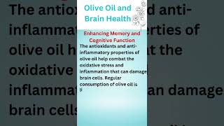 Olive Oil and Brain Health  #shortvideo#shorts#youtubeshort#oliveoil