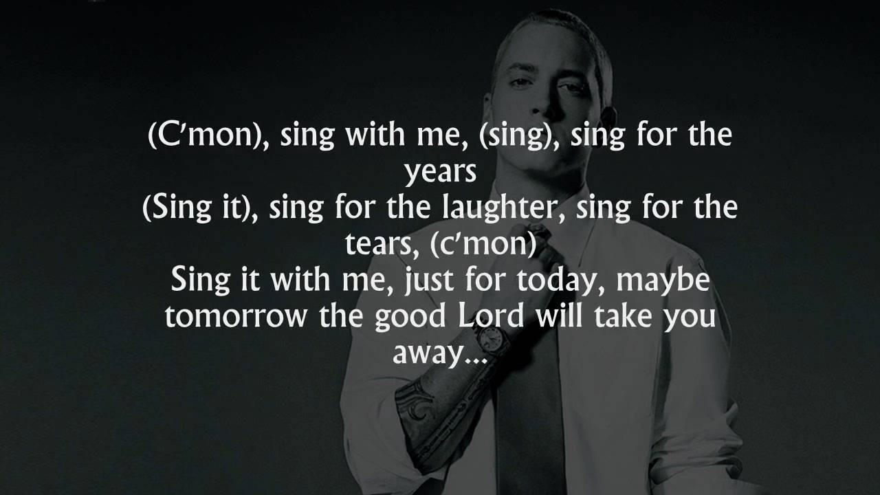 Lyrics for Sing For The Moment by Eminem - Songfacts