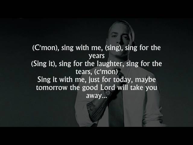 Eminem - Sing For The Moment (lyrics) [HD] 