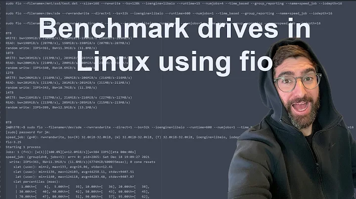 Benchmark drive performance in Linux using fio
