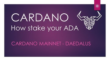 Cardano Mainnet - How to delegate your ADA - Daedalus Wallet