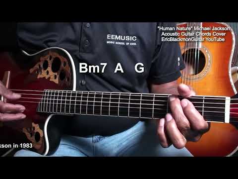 Michael Jackson HUMAN NATURE Guitar Chords Cover - LESSON @EricBlackmonGuitar