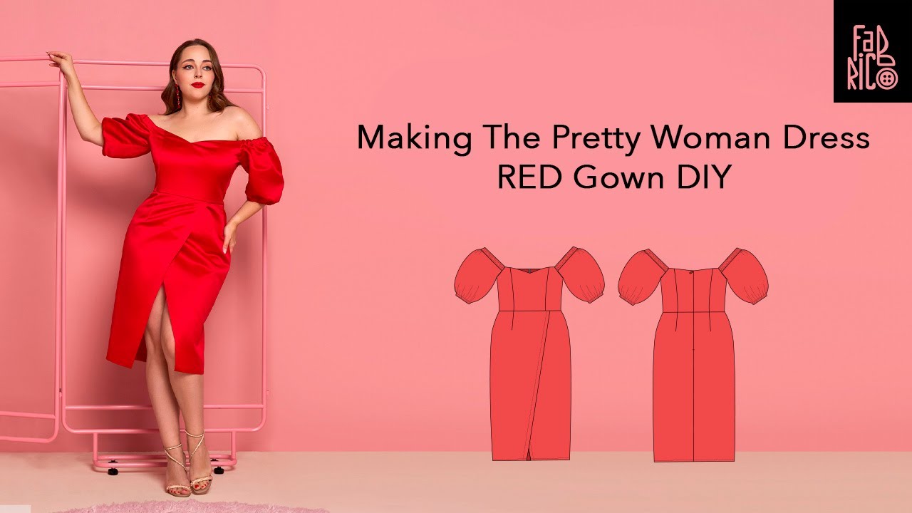white christmas dresses Pretty Woman- Showstopper Red Dress In Satin Silhouette – Agáapēe main image 0