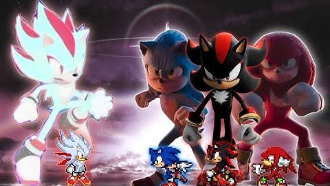 Hyper Shadic V3 OP VS Sonic Chaos V4 JVL OP(AF) & Knuckles OP & Shadow V2 OP(AF) in #mugenjus