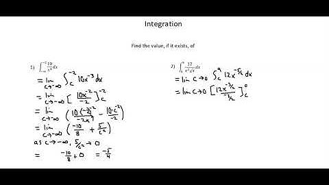 Integration: Improper integrals