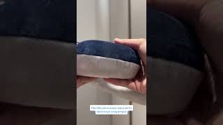 Passport Bantal Leher - Biru/abu-abu