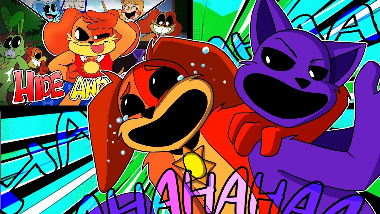 Catnap and Dogday REACT to INUBIS SMILING CRITTERS ANIMATION🌈 'HIDE AND SLEEP'