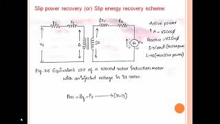 Slip power recovery (or) Slip energy recovery scheme