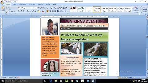 How to Create a Newsletter in Microsoft Word 2007