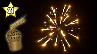 selfmade 2,5 Kugelbombe / shell sunrise yellow & bleser white strobe (Adventskalender #21) [HD]