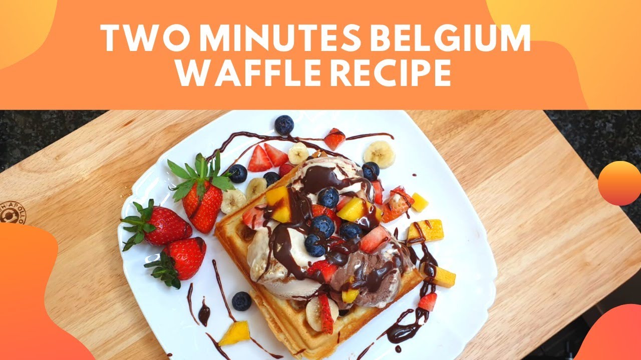 Easy and Quick Waffle Recipe with Ice cream Topping Tasty YouTube
