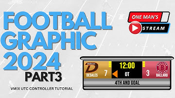 vMix UTC For Beginners:  Football Graphic 2024 PT3 | One Man