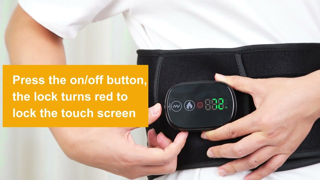 ALL-IN-ONE HEATED WAIST RELIEF! 5-Heat Vibration Massage Belt / Red Light Therapy | Type-C Charging