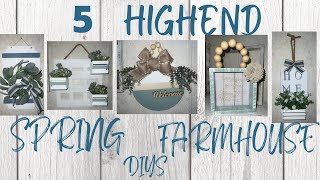 HIGH-END SPRING FARMHOUSE DIYS | DOLLAR TREE SPRING DIYS | DOLLAR TREE FARMHOUSE DIYS | MUST SEE!!!